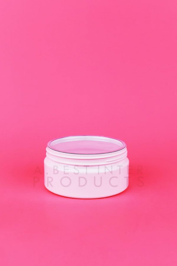 White Hair Cream Jar 170 g with Inner Lid