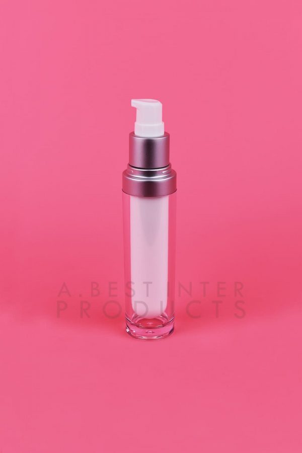 Cosmetic Bottle 30 ml with White Serum Pump