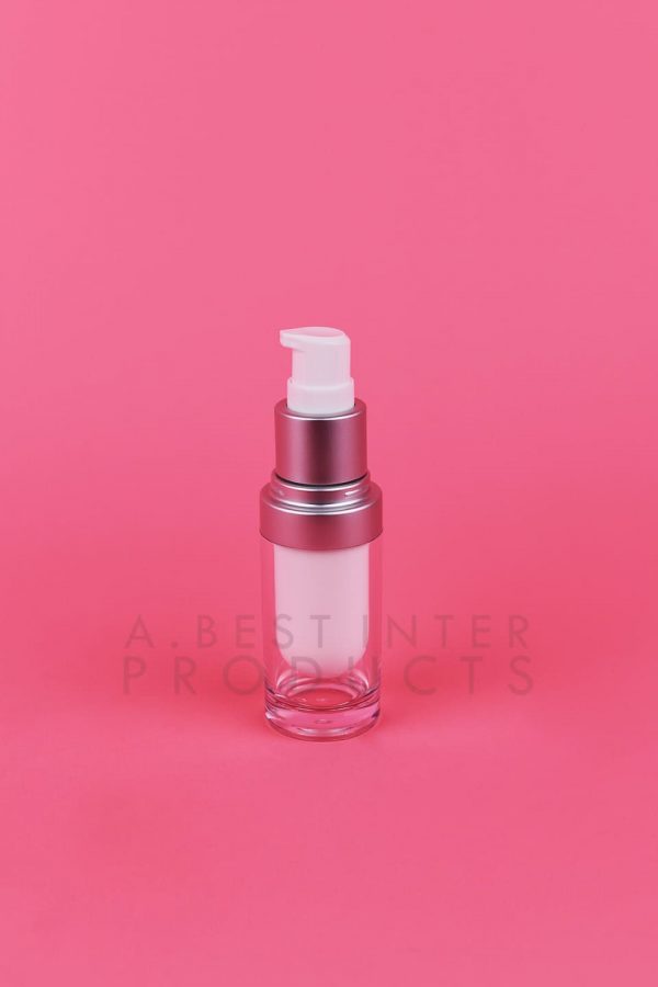 Cosmetic Bottle 15 ml with White Serum Pump