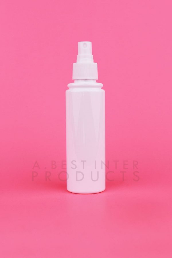 White Oval PET Bottle 100 ml, White Sprayer PET Bottle 100 ml