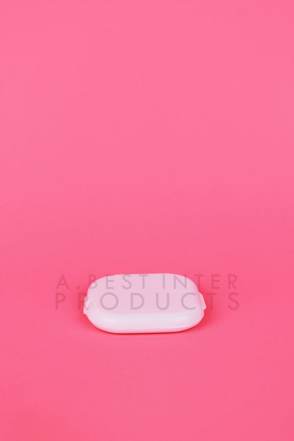 Square Shape White Compact Powder Case