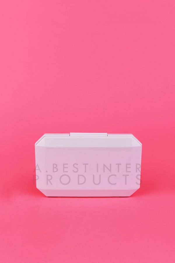 White Rectangle Makeup Container