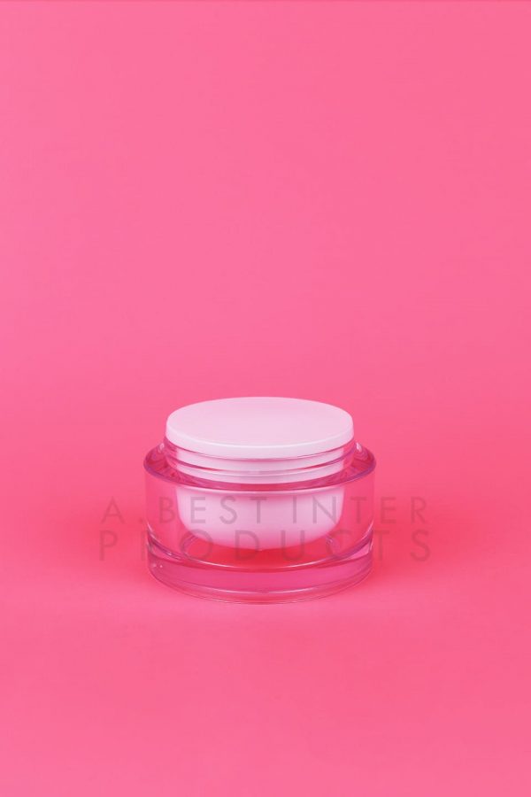 White Cream Jar 50 g with Inner Lid