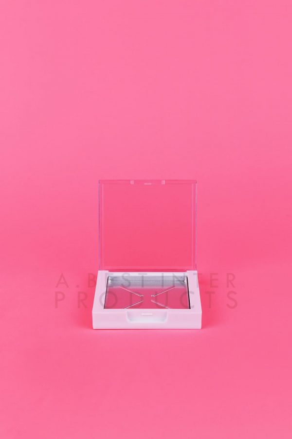 Empty Cute Square Makeup Case Clear Cap with Palette